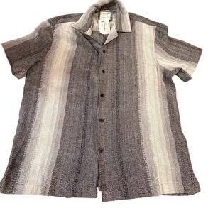 Denim & Flower Ricky Singh Shirt Mens Medium Striped Button Up Short